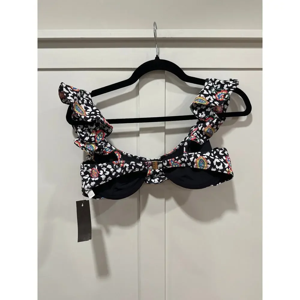 Caroline Constas Anastasia Bikini Top Size L and Lotus Bikini Bottom Size M Set